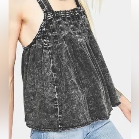 FREE PEOPLE NWT Washed denim tank - size XS - Picture 1 of 4
